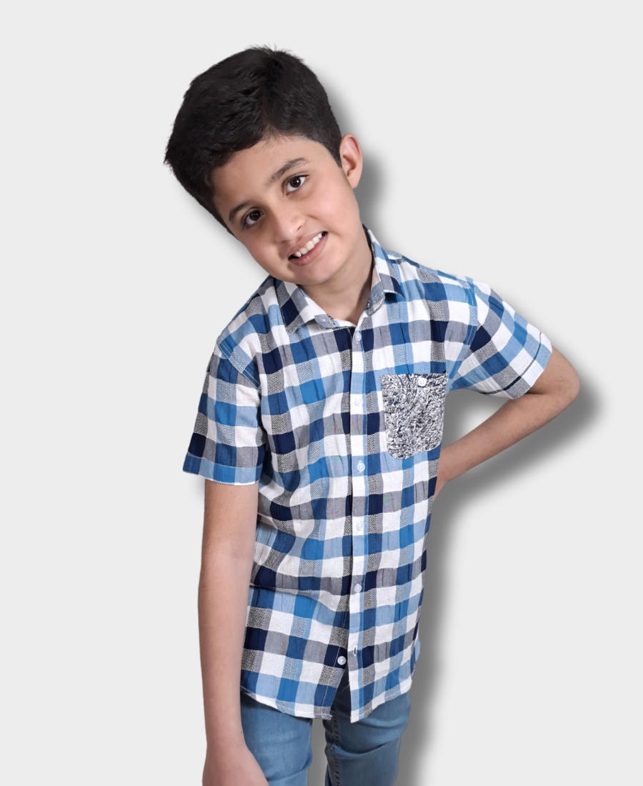 Blue Check Casual Shirt