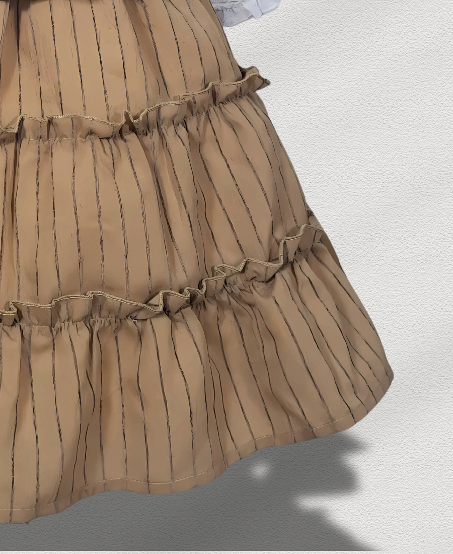 Coffee-Brown Summer Frock