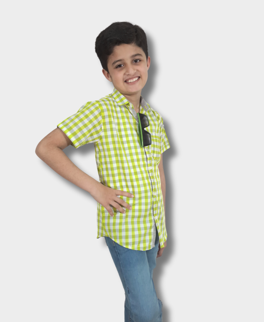 Parrot Green Casual Shirt