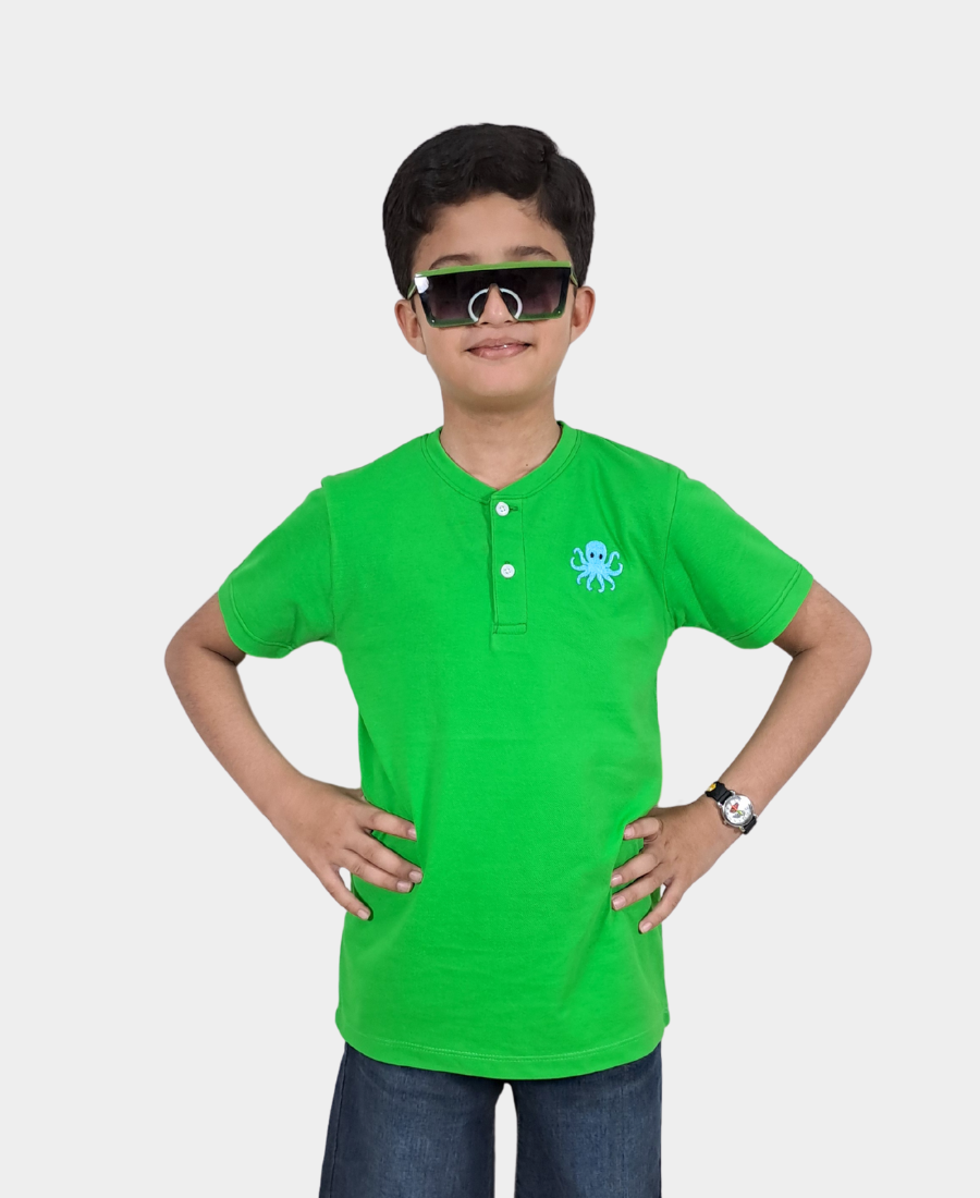 Parrot Green (Octopus) Polo-Shirt