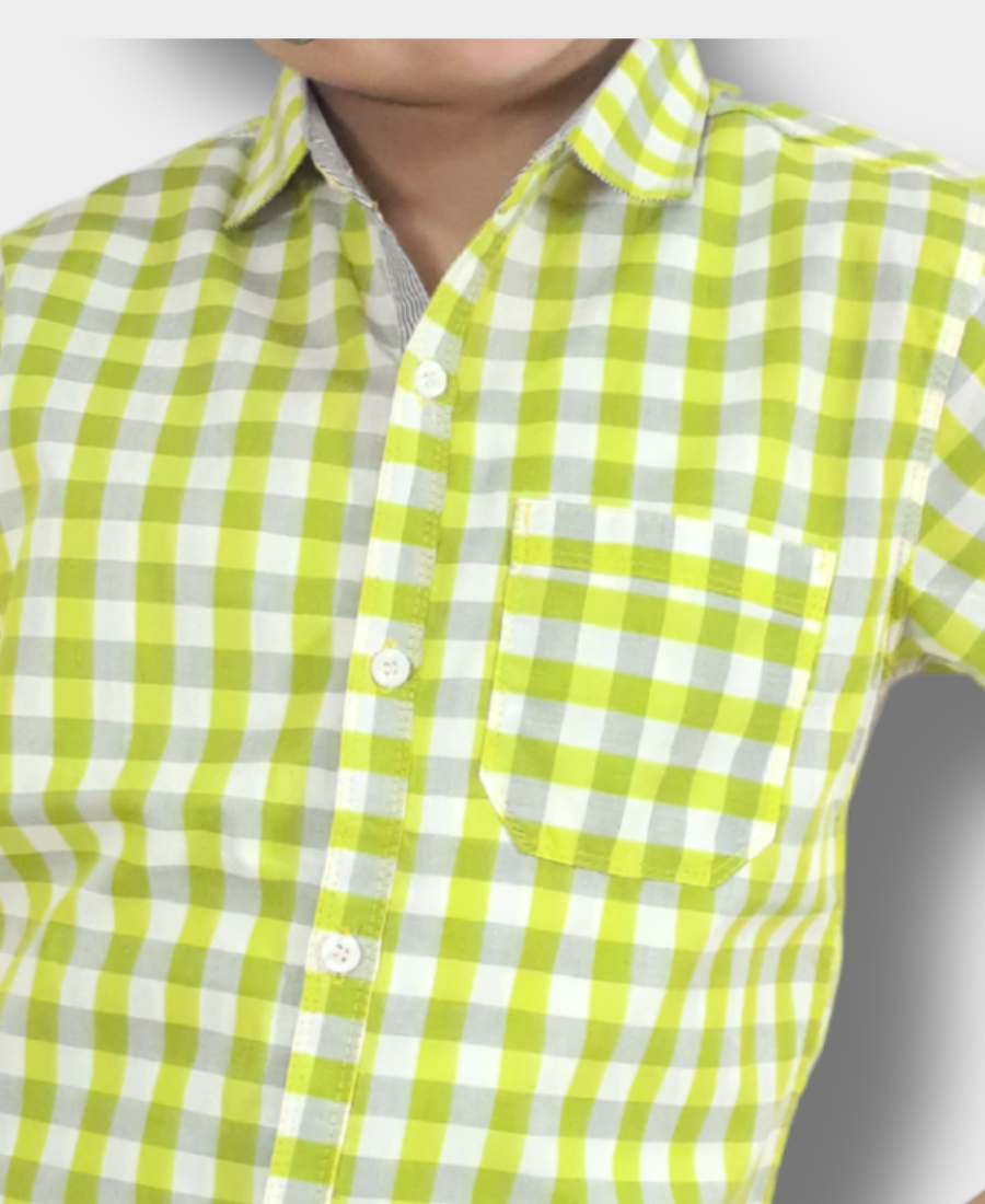 Parrot Green Casual Shirt