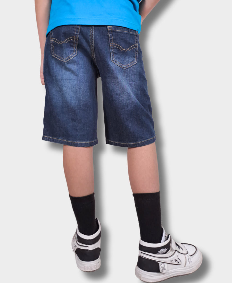 Deep Blue Denim Shorts