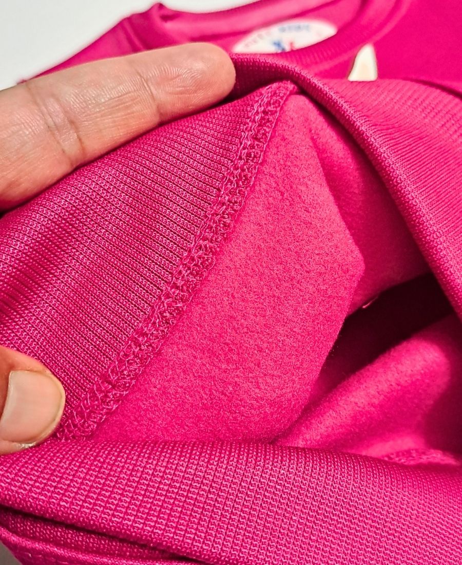 Shocking-Pink Girls Premium Fleece Winter Tracksuit