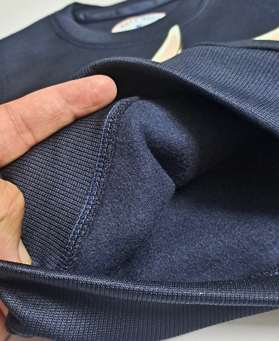 Navy-Blue Girls Premium Fleece Winter Tracksuit