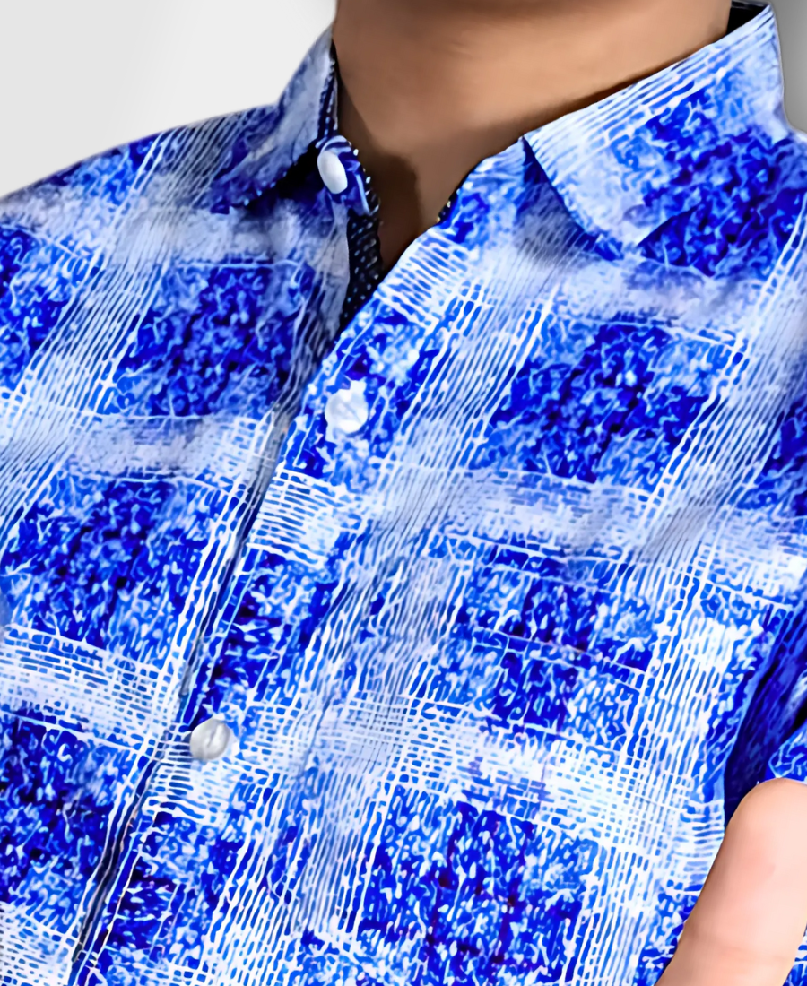 Blue & White Casual Shirt