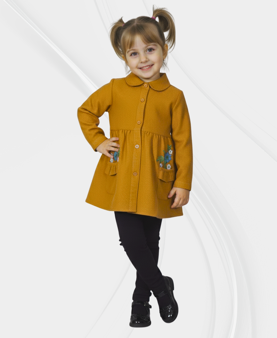 Girls Mustard Soft Corduroy Top