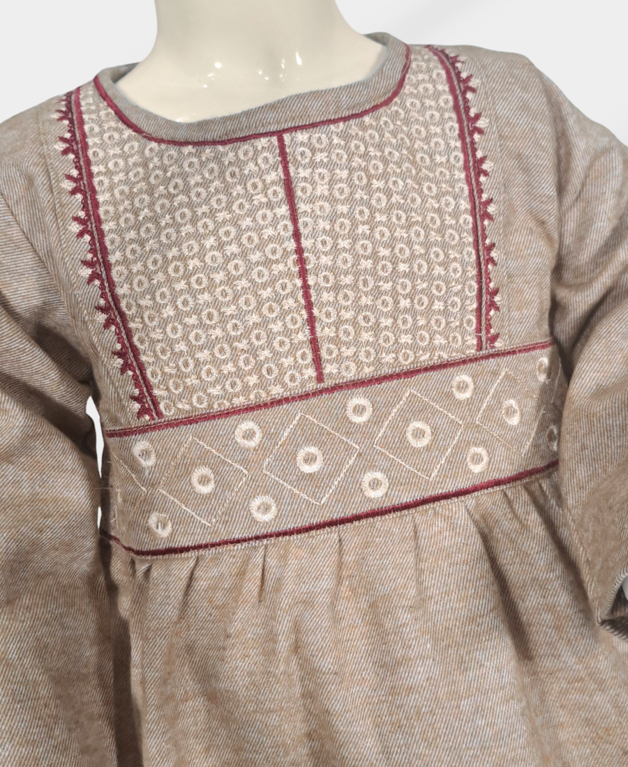 Skin Self-Print Embroidered Top