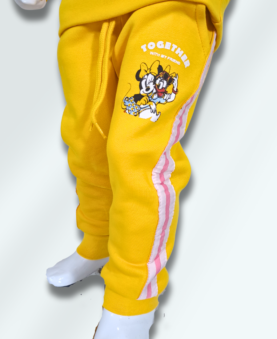 Girls Yellow Fancy Track Suit