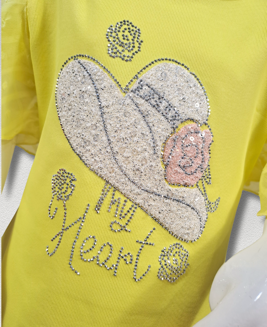 Yellow Fancy Shirt & Flapper Set
