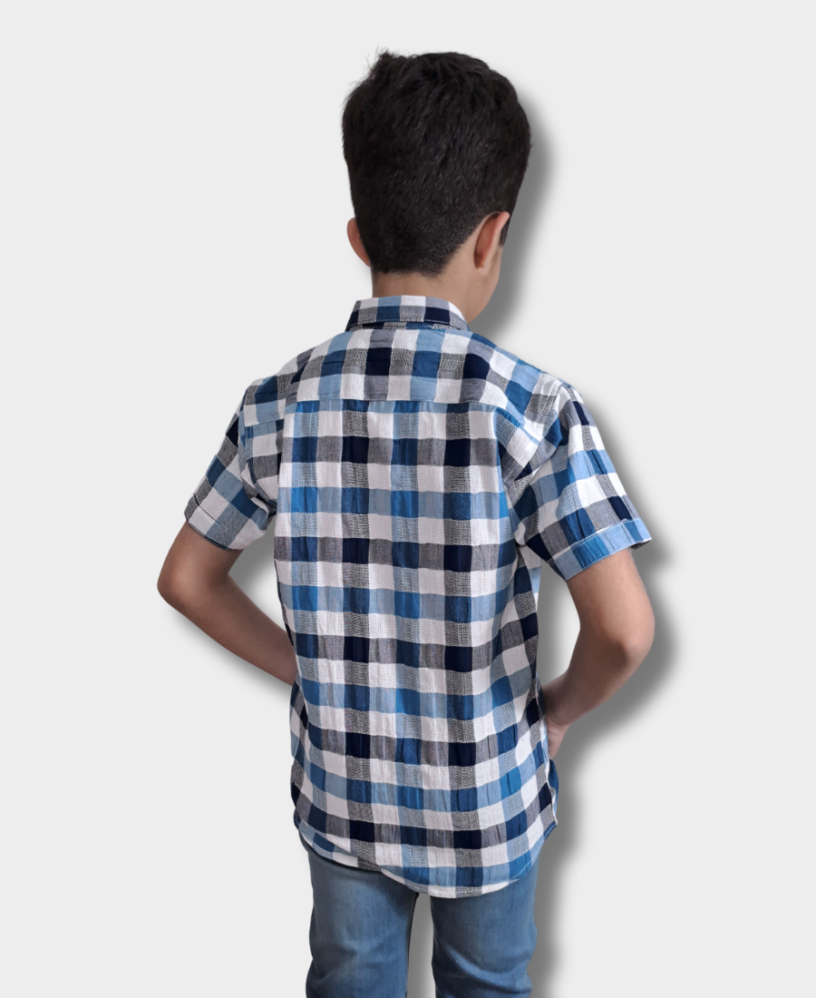 Blue Check Casual Shirt