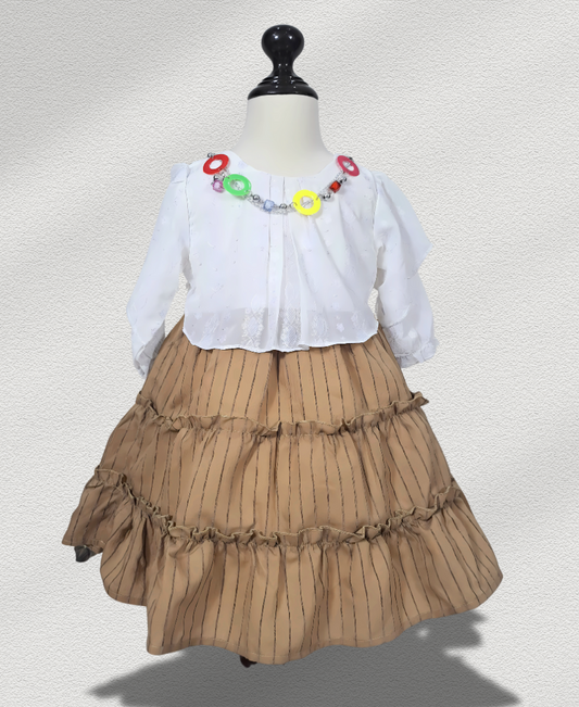 Coffee-Brown Summer Frock