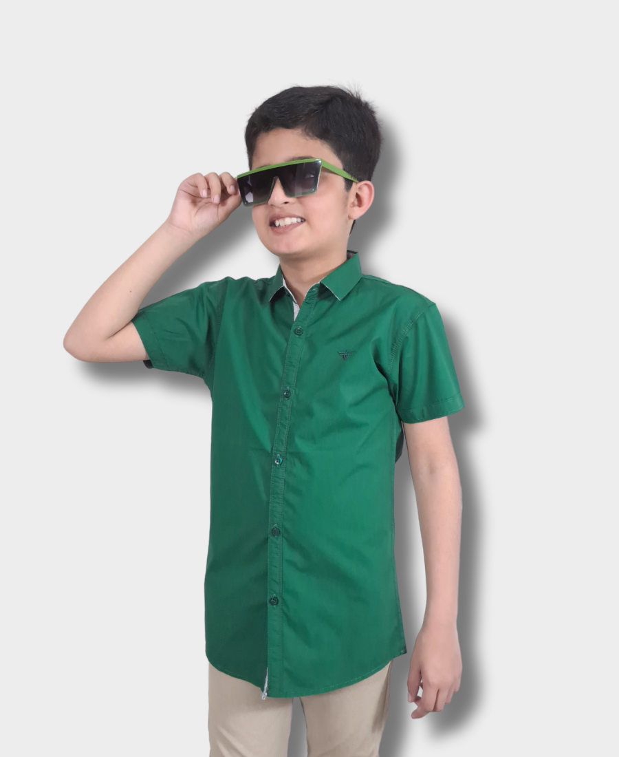 Dark Green Casual Shirt