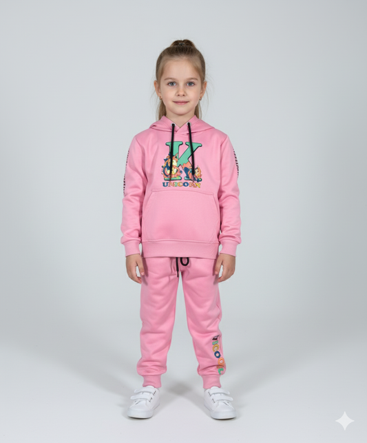 Girls Lilac Unicorn Track Suit