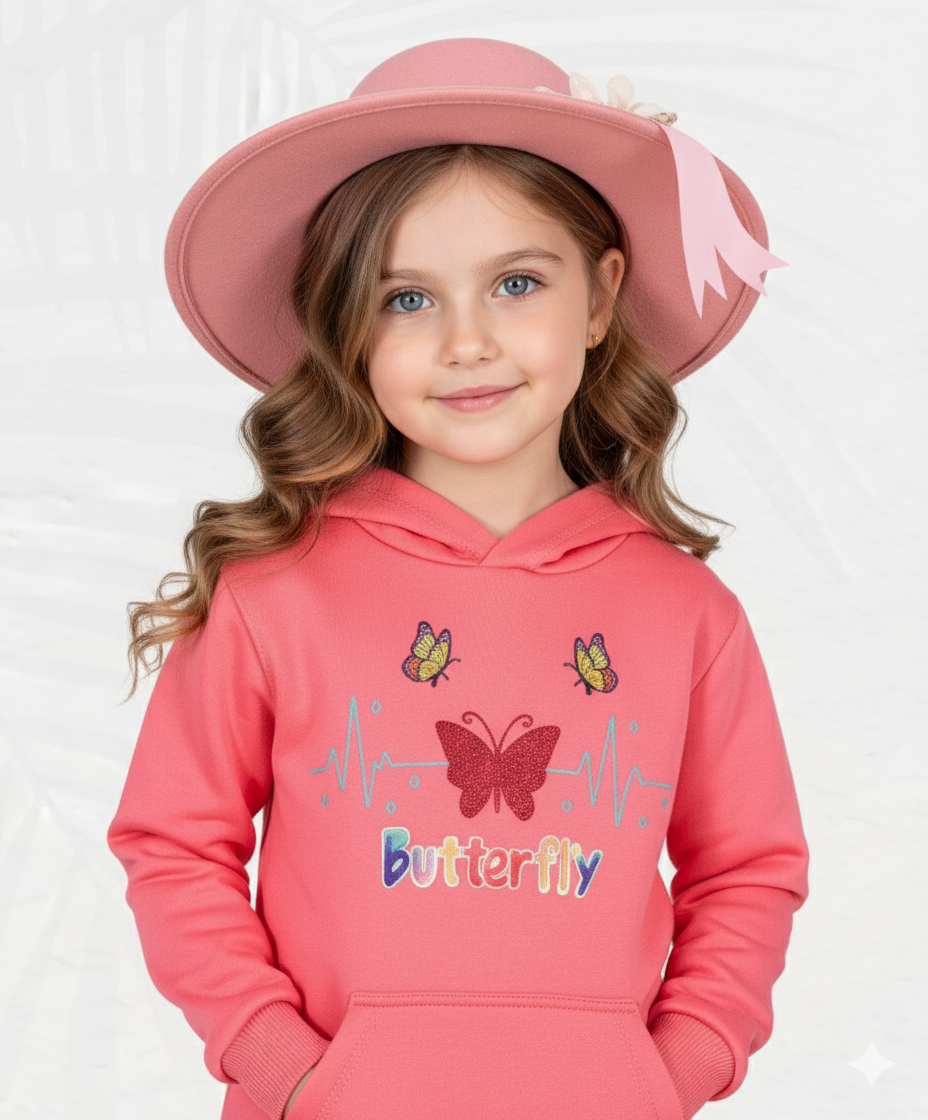 Girls Pink Premium Track Suit