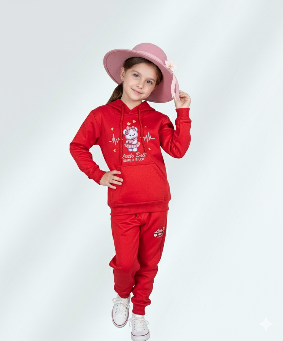 Girls Red Track Suit
