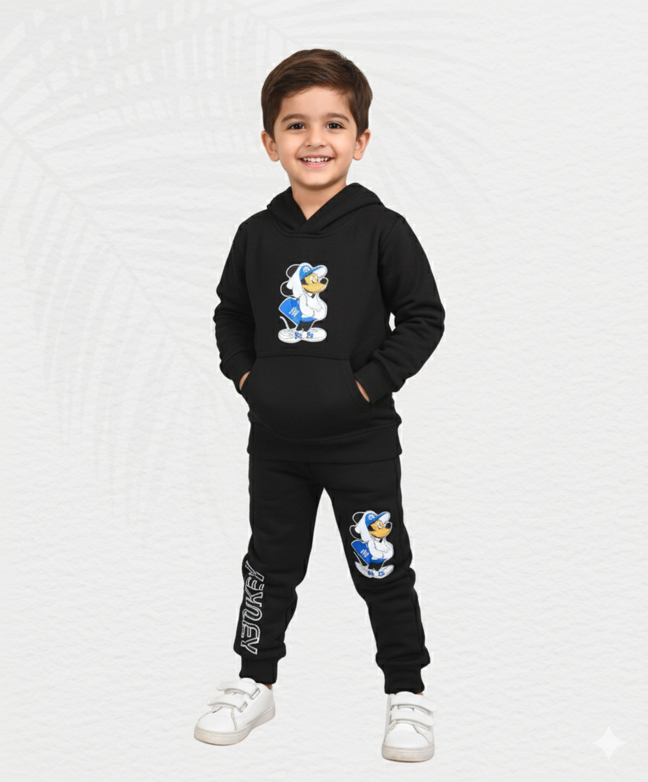 Boys Black Mickey Track Suit