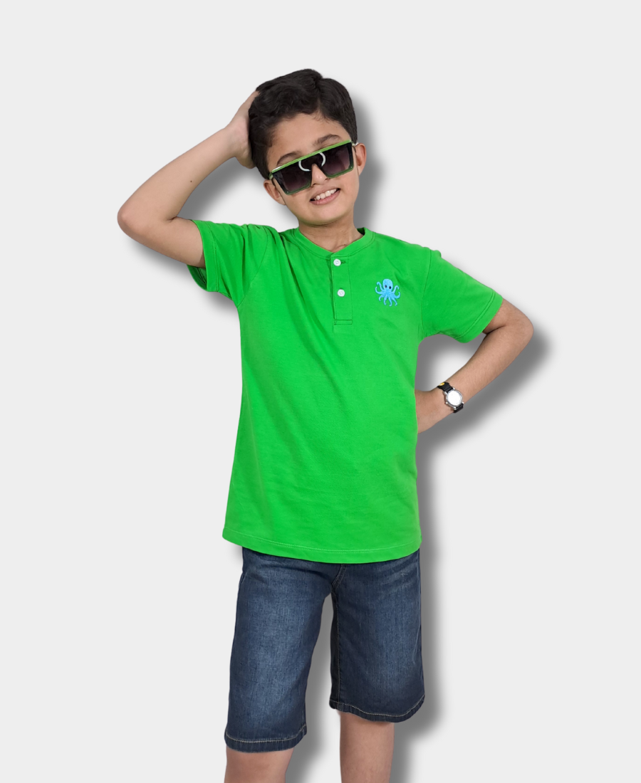 Parrot Green (Octopus) Polo-Shirt