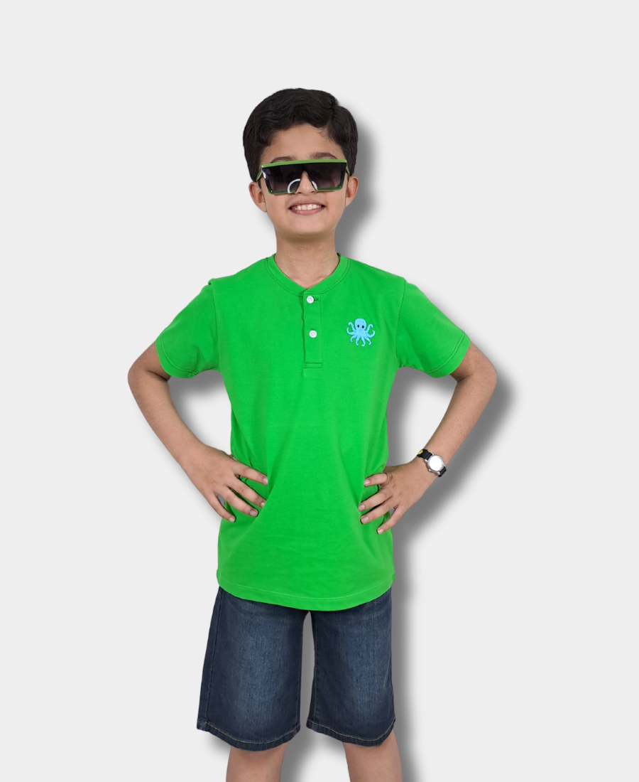 Parrot Green (Octopus) Polo-Shirt