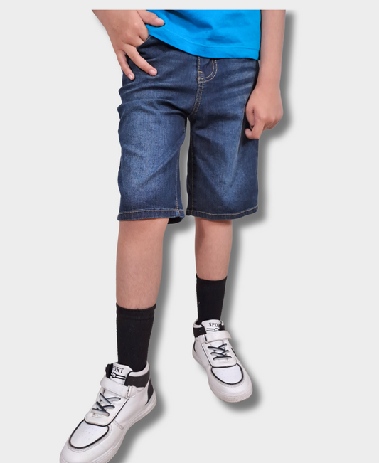 Deep Blue Denim Shorts