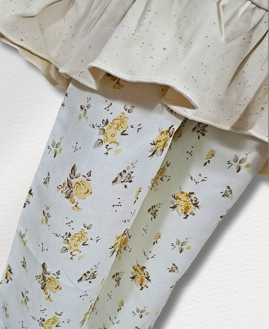 Skin Trouser Set (3D floral Rabbit)