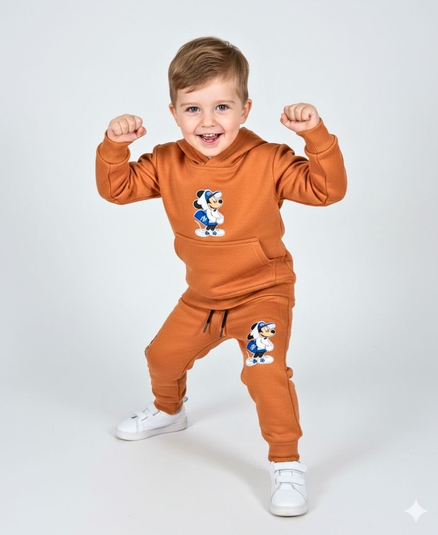Boys Mustard Mickey Track Suit