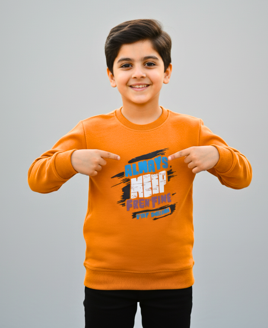 Boys' Orange Sweat Shirt