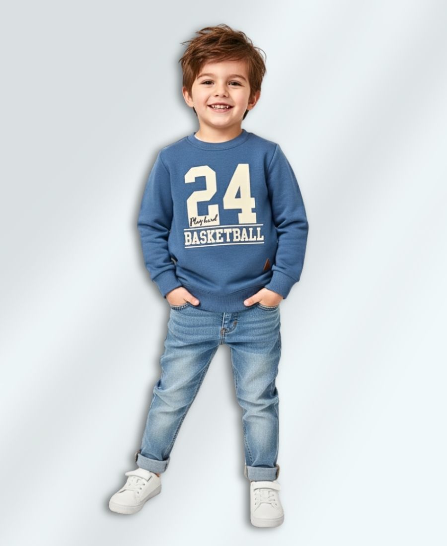 Boys Founder-Blue Sweat Shirt