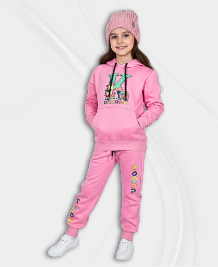 Girls Lilac Unicorn Track Suit