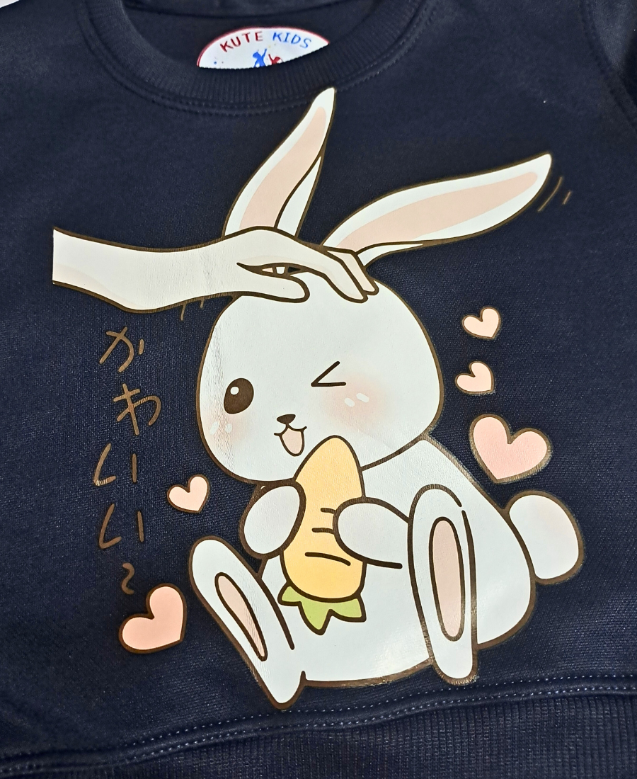 Navy-Blue Girls Premium Fleece Winter Tracksuit