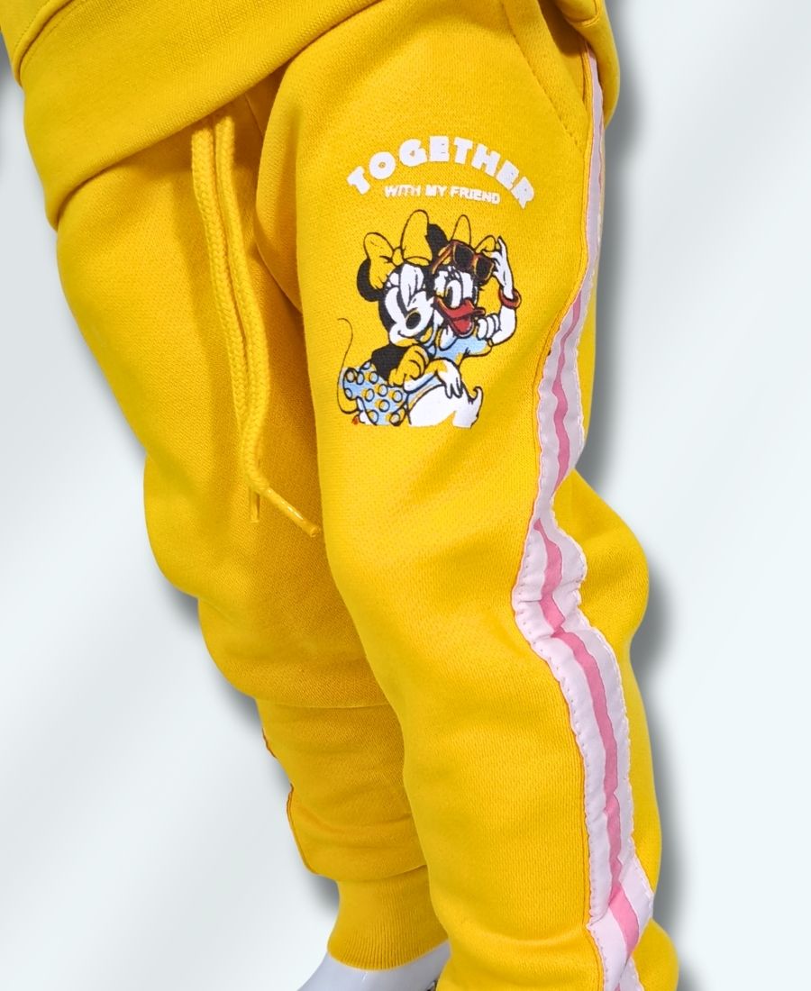 Girls Yellow Fancy Track Suit