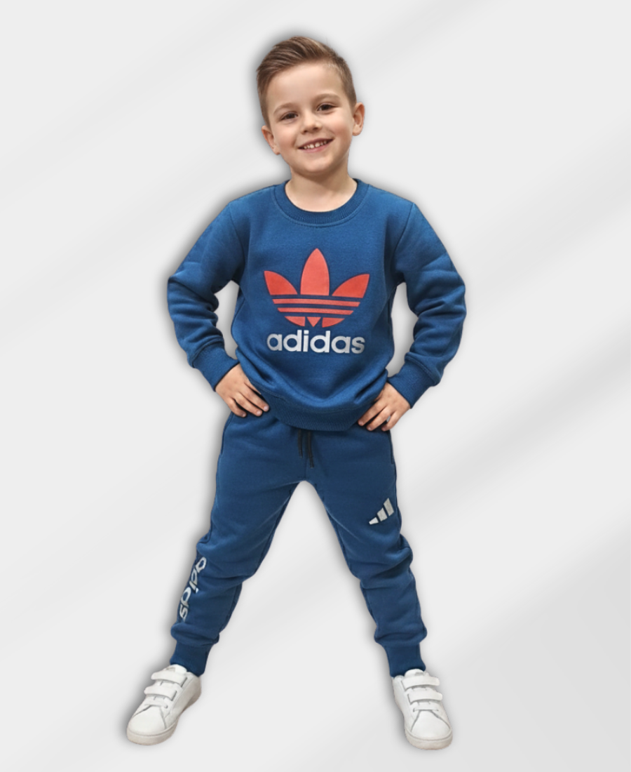 Turquoise Premium Boys’ Track Suit with Adidas Motif