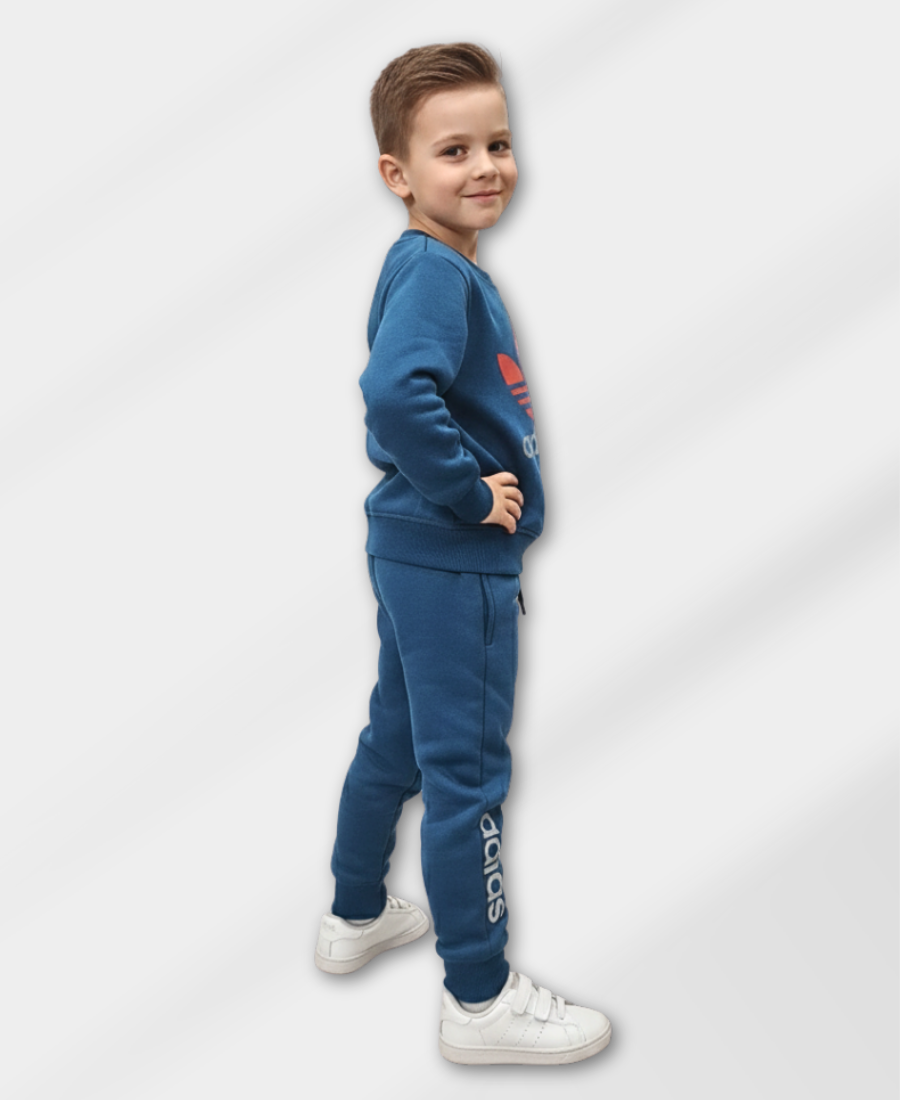 Turquoise Premium Boys’ Track Suit with Adidas Motif