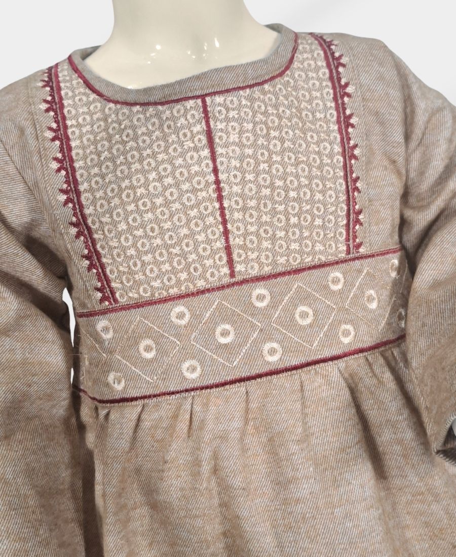 Skin Self-Print Embroidered Top