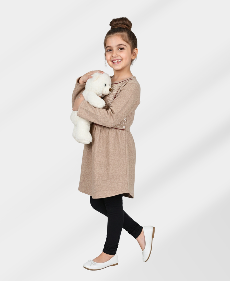 Skin Self-Print Embroidered Top