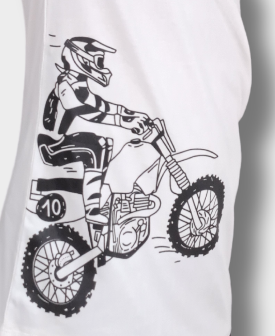 White Biker's T-Shirt