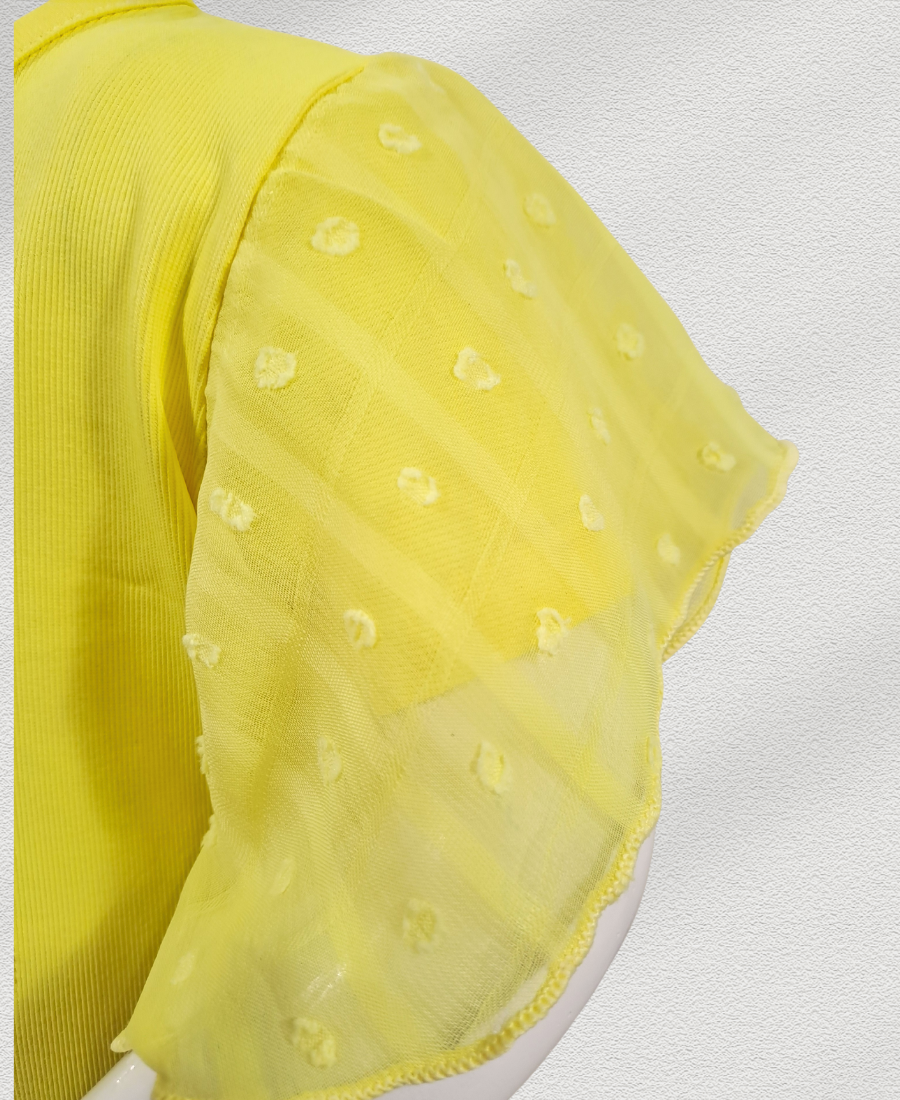 Yellow Fancy Shirt & Flapper Set