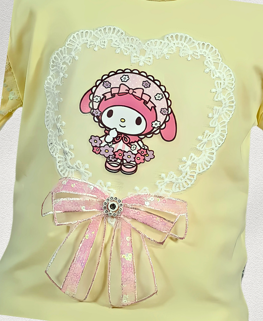 Lemon-Yellow Doll Fancy Skirt Set