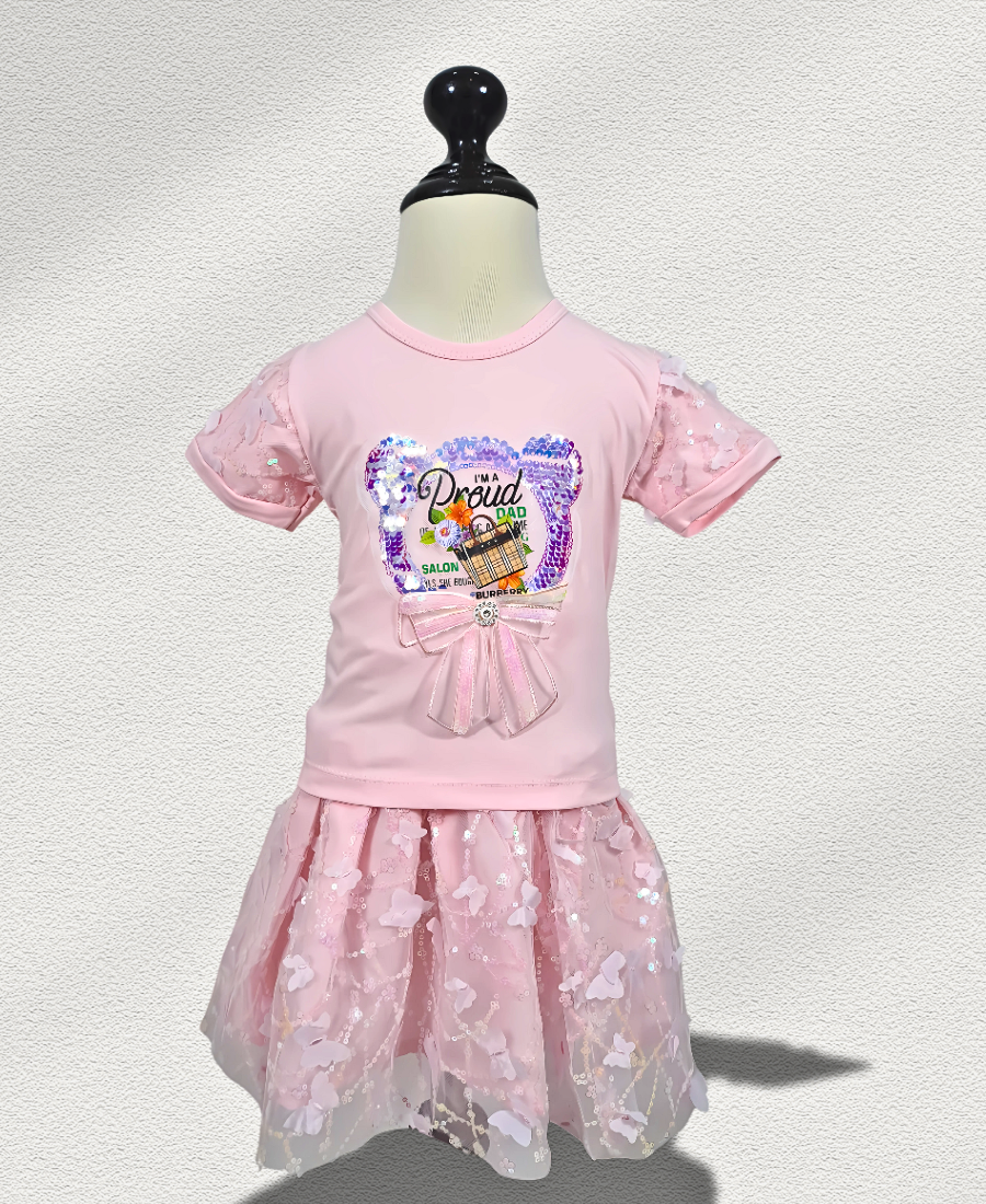 Baby-Pink Fancy Skirt Set